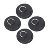 4PCS D Ring Patch PVC Round Shape Strong Stainless Steel