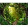 Luminora 10x8ft Fabric Rainforest Photography Backdrop Jungle Forest Tropical Nature