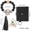 Guran Wristlet Wallet Bracelet Keychain,Card Holder Purse Tassel Keychain Bangle