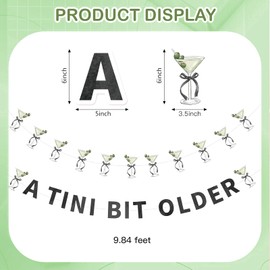 QIYUDA A Tini Bit Older Birthday Espresso Martini Decor, Tiny Bit Older Party Decorations
