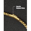 TUNGSTORY 4mm 18K Gold Filled Box Chain Necklace for Men