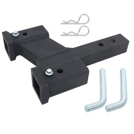 SEBLAFF Trailer Dual Hitch Extender Replacement for 2 Inch Receiver with 2Inch 6Inch Rise or Drop 2 Inch Solid Shank 10000lbs Capacity