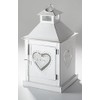 Shabby chic metal lantern in heart design