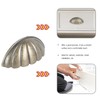 Cabilock 6Pcs Shell Furniture Pulls Antique Drawer Knobs Cup Decorative