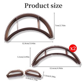 5 Pc Bump It Hair Accessory - Bump It Up Headband & Clips for Volume