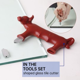 youkzuan Tile Pliers Glass Pliers Heavy Duty Breaking Pliers,Glass Tile Cutter Hand Tools Set for DIY and Home Improvement with Glass Cutter,Glass Nipper,2Pcs Cutting Heads