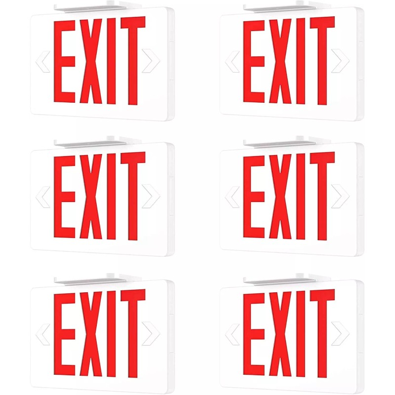 Light Fixture Industries LED Emergency Exit Sign Light - Battery