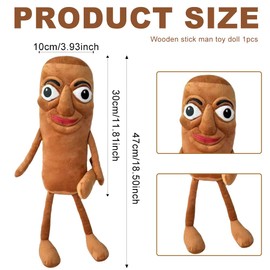 Embhlitfe Tung Tung Tung Sahur Toy, 18.5IN Italian Brainrot Animals Plush Toy, Tung Tung Tung Sahur Plush for Decoration, Birthday Gifts for Fans, Adults and Kids (tung tung tung sahur)