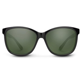 Suncloud Sashay Polarized Sunglasses, Black, Polarized Gray Green, One Size