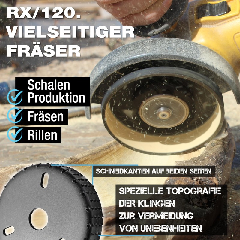 ROTAREX 3-in-1 Set for Angle Grinder - Professional Wood Tool
