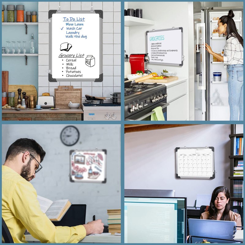 Dry Erase Calendar Whiteboard for Wall, Polegas 16" X 12"