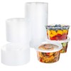 Surflyee 50 Pack Plastic Containers with Lids, 450ML 16OZ Plastic