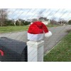 CustomSantaHats.com Outdoor Mini Santa Hat for Mailbox Cap 4x4 Christmas