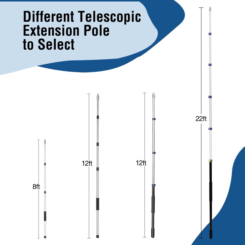 Lineslife Telescoping Pole, 5-22 FT Paint Roller Extension Pole, Multi-Purpose