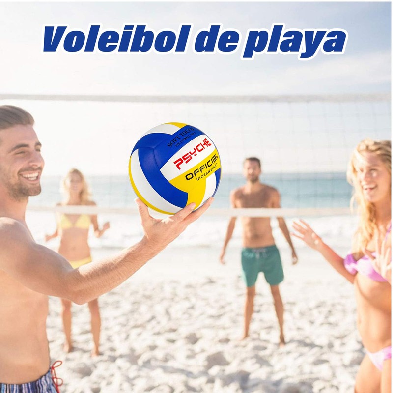 EWIEIAA balón de Voleibol， Pelota Voleibol Suave Interior y Exterior，Material