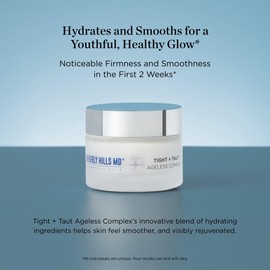 Beverly Hills MD Tight + Taut Ageless Complex – Anti-Aging Face Cream, Hydrating Cream with Peptides and Botanical Extracts – Targets Wrinkles, Fine Lines, and Sagging for a Youthful Glow, 50ml