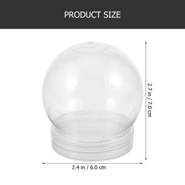 YARNOW 10pcs Clear Snow Globes Plastic Water Globe DIY Crafts Water Globe Jar for Home Decor