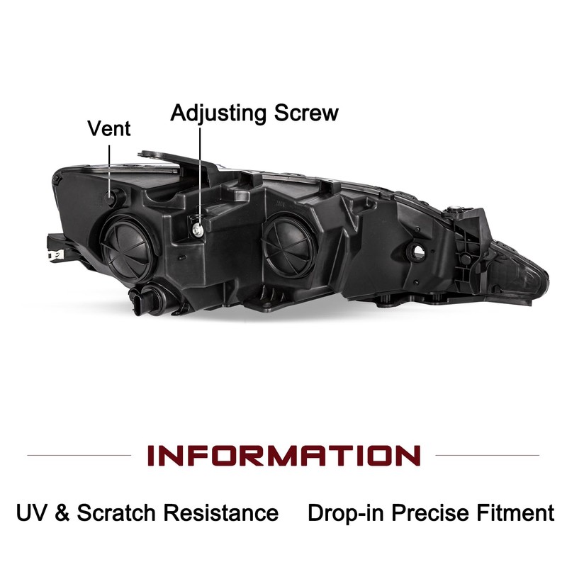 JSBOYAT Halogen Headlight Assembly Compatible with 2017 2018 2019 2020