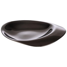 APS Pebbles 40793 Set of 4 Plates Stainless Steel PVD Coated 8.5 x 8 cm Height 1 cm Gunmetal Look