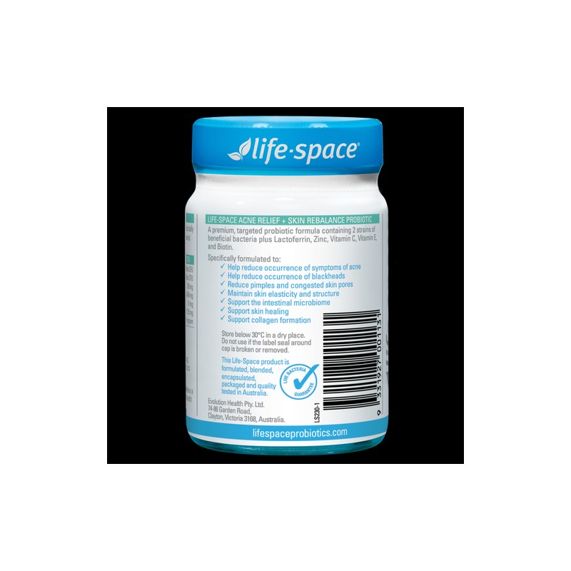 Life Space Acne Relief + Skin Rebalance 30 Capsules