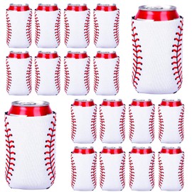 SEPGLITTER 18 Pack Baseball Can Cooler Sleeves Beer Drink Can Bottle Cooler Sleeves Cooler Collapsible for Baseball Lovers Party Birthday Themed Party Decorations Supplies Favors