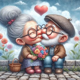 TOSTOG Diamond Painting Kits for Adults,Valentine's Day Full Drill 5D DIY Diamond Art Kit Diamond Crystal Rhinestone Love Arts and Crafts Picture for Home Wall Decor 30x30cm/12x12inch