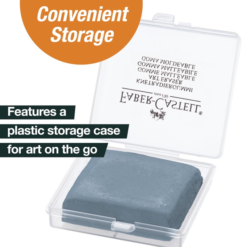 Faber-Castell Kneadable Eraser for Artists in Storage Case - Absorbent