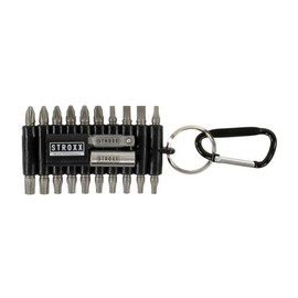 STROXX 22-Piece Bit Set 1/4 Inch x 25 mm with Rubber Holder and Carabiner Accessories for Cordless Screwdrivers Universal Bit Holder 50 mm Screwdriver Bit