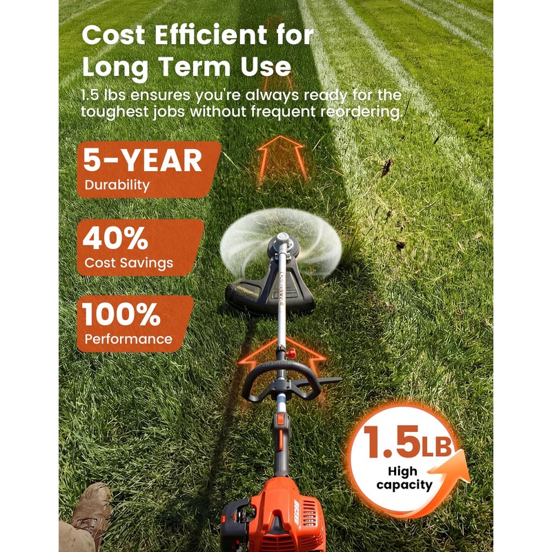Eventronic .095" Weed Eater String, 600FT Heavy Duty String Trimmer