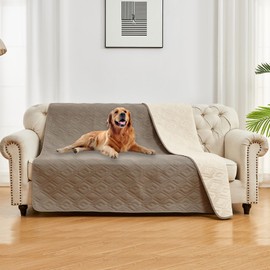 LPMOERA Waterproof Dog Sofa Couch Cover Non-Slip Pet Bed Blanket Couch Cover Quilted Mattress Protector Sofa Bed Protector Slipcover Kahki 52 * 82 Inch(Pack of 1)