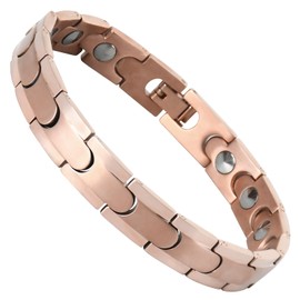 QIAOZILI 99.999% Purity, 16 Tablets, Germanium Bracelet, Men's Titanium, Anti-Static Health Care Bracelet, Bracelet, Health, Gentle and Skin-friendly, Hypoallergenic, Includes Gift Box, Instruction