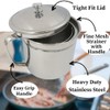 Evelots Cooking Oil Storage Can-Bacon Grease Keeper-Stainless Mesh Strainer-Easy Grip