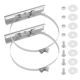 Rrina Pole Mounting Stainless Steel Kits for Junction Box Electrical Enclosure Outdoor Electrionic Project with Adjustable 50-200mm Clamp(7.8")