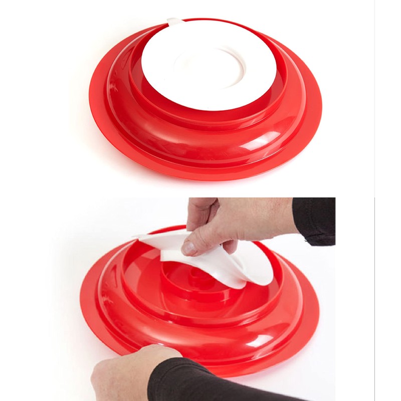 pekokavo Spill Proof Scoop Plate with Non-Skid Suction Base, 9.2"