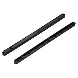 PATIKIL 12 Inch Drawer Slides, 8 Pcs Plastic Guide Rails Side Mounted Rails for Cabinet/Drawer/Bedside/Table/Wardrobe with 19/32" (15mm) Groove, Black