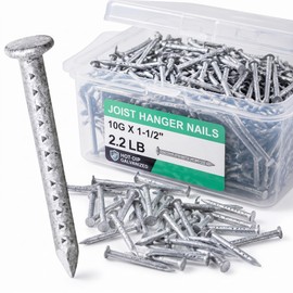 Tandefio 2.2lb 1-1/2" x 10g Joist Hanger Nails Hot Dip Galvanized Steel, High Corrosion Resistance, Flat Head, Box for Structural Framing