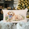 LUKIPOM Cute Labradoodle Dog Pillow Covers 12x20, Goldendoodle Decor, Golden