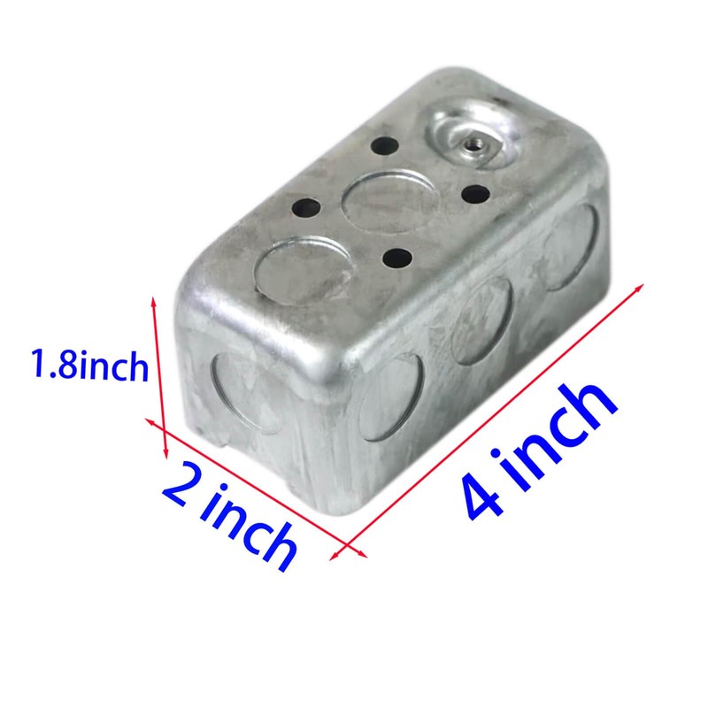Qlvily 12 Packs 4x2 Inch Metal Electrical Box, Single Gang