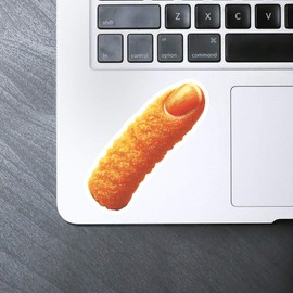 Medium 100mm 'Funny Fish Finger' Permanent Sticker Decal for Cars/Windows/Bins/Walls etc (DW00132069)