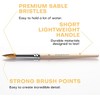 6pcs Kolinsky Travel Watercolour Brushes, Professional Sable Watercolour Paint Brushes