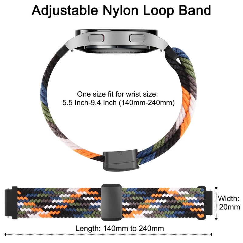 Elastic Strap for Garmin Forerunner 55/245/645 Music Watch Band, 20mm