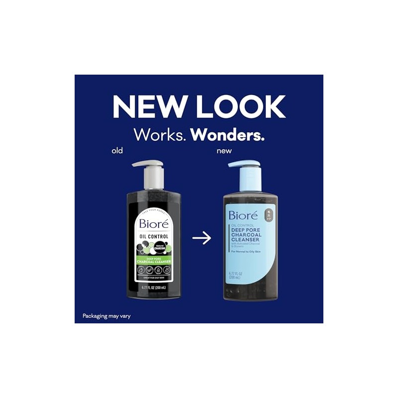 Biore Deep Pore Charcoal Cleanser Unisex for Cleanser 6.77 oz