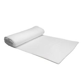 Double Gauze 100% Cotton Plain Fabric 132cm/52inch Wide for Dress Making, Baby Swaddle, Blankets, Scarves, Summer Clothing - by Discount Fabrics LTD (White - 1 Metre)