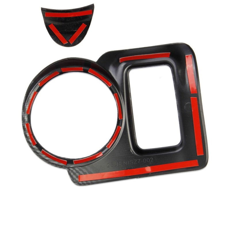 Fewshaw Carbon Fiber Style Center Console CupHolder Seat Heating Button