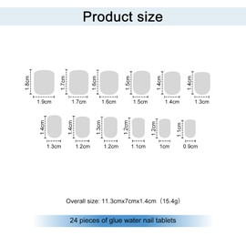 SJUIEO Dark Red Almond Press Nails Women Plain Nails Red Nails Nail Decoration DIY Medium Length Nails Women Nail Decoration Nails Cherry Red Nails