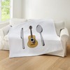 CafePress Utensils and Guitar Throw Blanket Super Soft Fleece Plush
