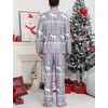 ENJOYNIGHT Couples Christmas Pajamas Sets Long Sleeve Button Down Sleepwear