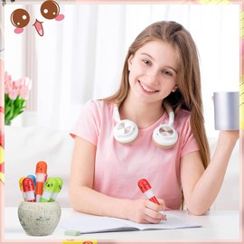 JEYORZY 12 x Mini Pill Ballpoint Pen, Mini Capsule Pens, Creative Retractable Pill Ballpoint Pen for School, Office Supplies, Stationery, Gift (6 Colours)