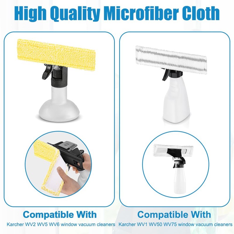 Adiwo Window Vac Cleaning Pads for Karcher, 6Pcs Karcher Window