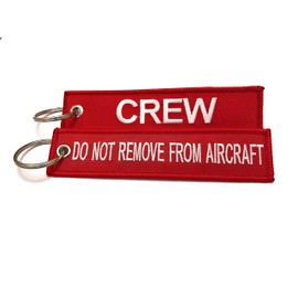 Crew Tag | Crew/Do Not Remove from Aircraft | Set of 2 | Red/White | aviamart®
